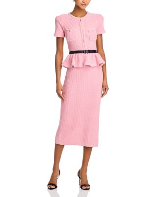 Peplum Waist Midi Dress