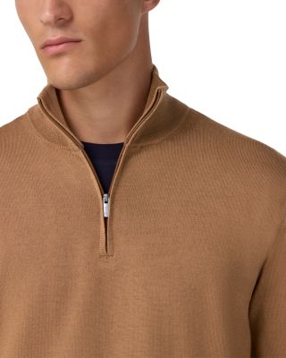 Extra Fine Merino Wool Half Zip Sweater 
