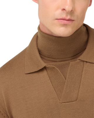Knitted Merino Wool Polo Shirt