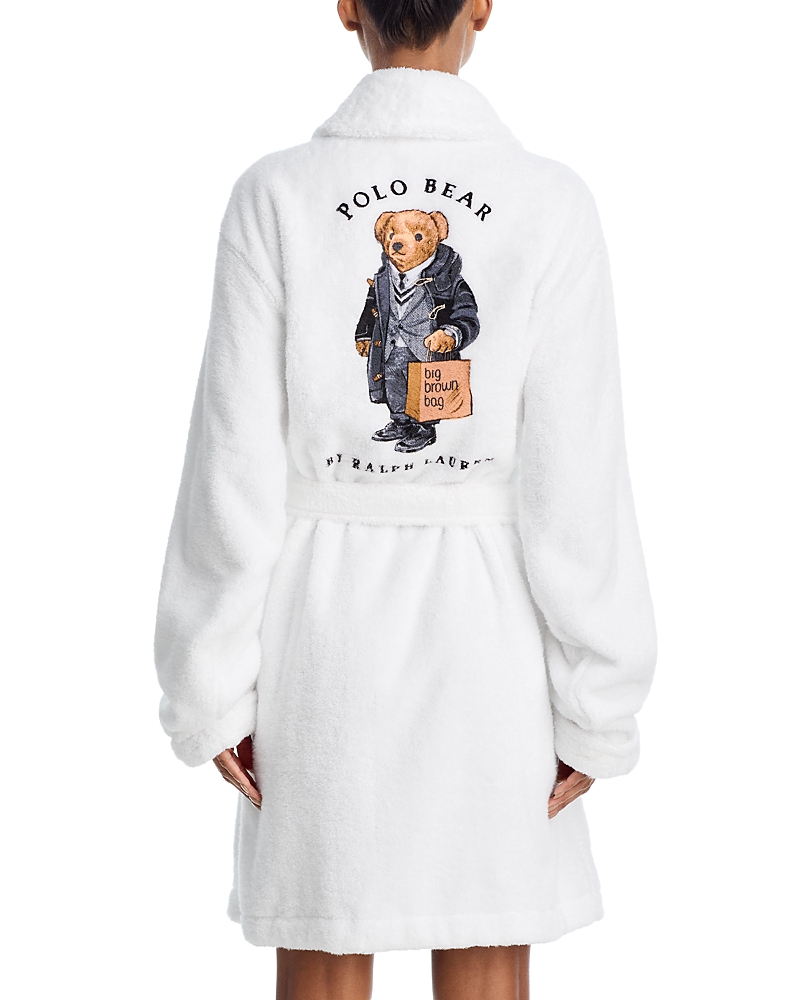 Polo Ralph Lauren Bloomingdale's Big Brown Bag Short Robe - Exclusive In White