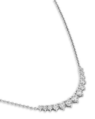 Graduated Diamond Necklace in 14K White Gold, 1.0 tcw