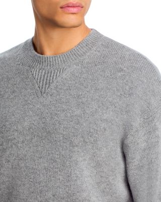 Suede Patch Crewneck Sweater