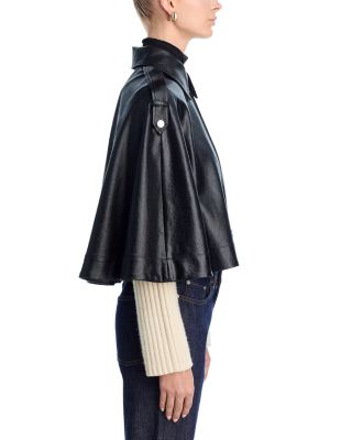 Beatrix Coated Twill Cape Jacket