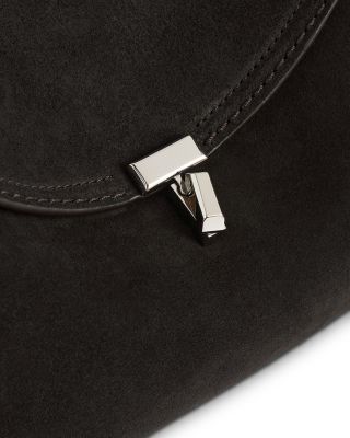 T-Lock Suede Convertible Clutch in Espresso