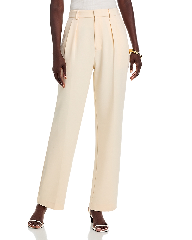 Rue Sophie Kemi Pleat Front Pants In Yellow