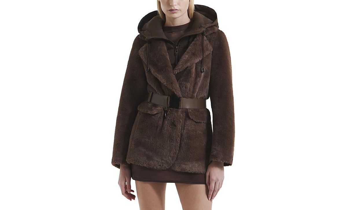 Rudsak Aspen Faux Fur Jacket With Removable Down Hood