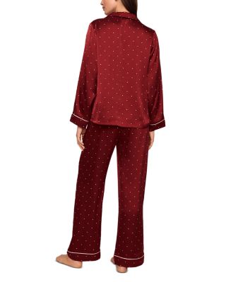 Eberjey x Lily Aldridge Inez Printed Washable Silk Long Pajama Set