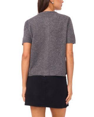 Short Sleeved Crewneck Cardigan