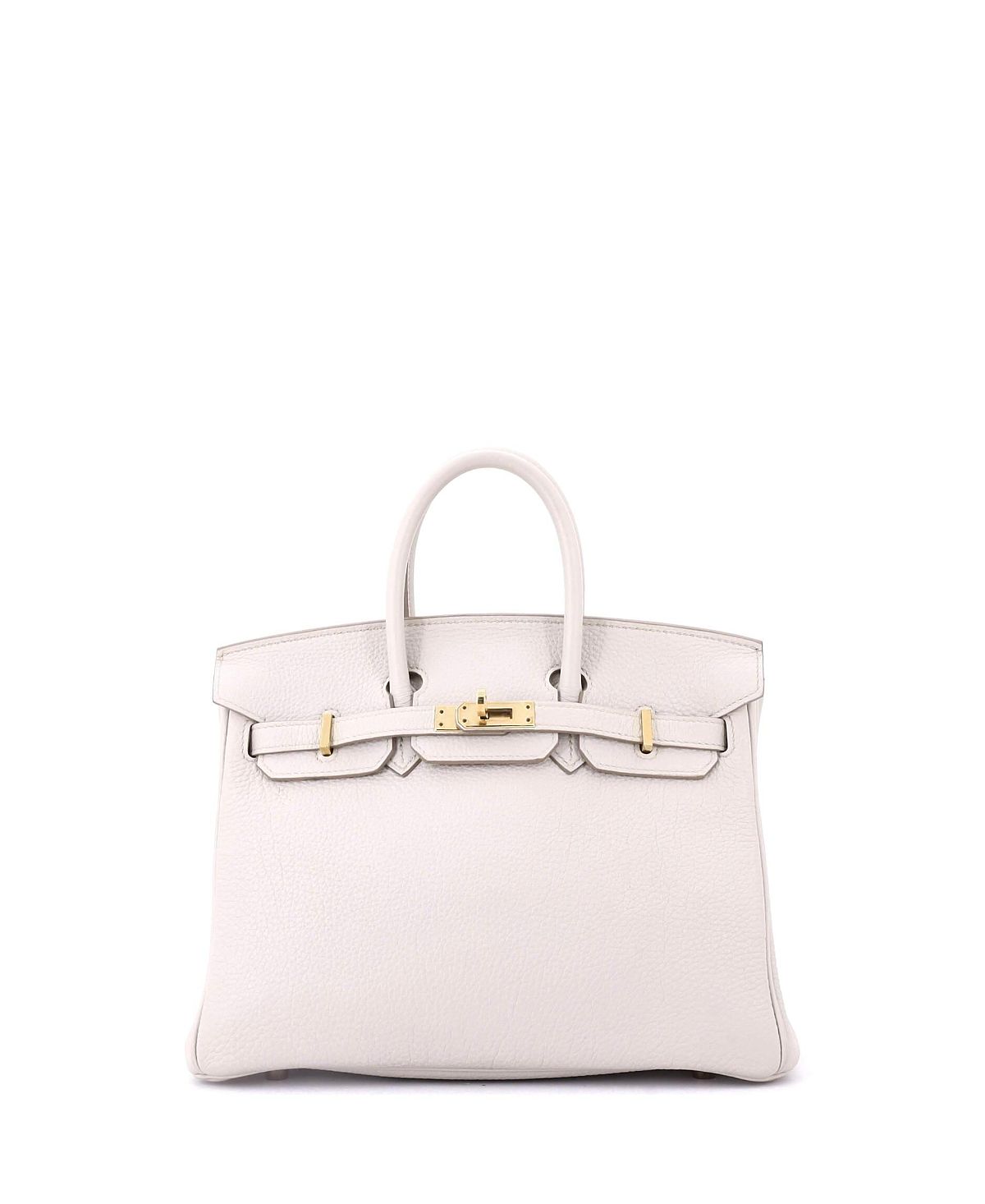Pre-Owned HERMES Birkin 25 Handbag Light Togo with Rose Gold Hardware