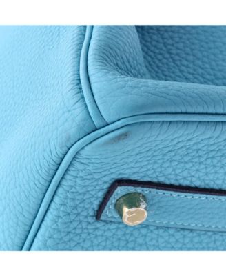  Birkin 35 Handbag Blue Togo with Gold Hardware