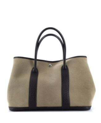 Pre-Owned HERMÈS - 36 Garden Party Tote Toile and Leather