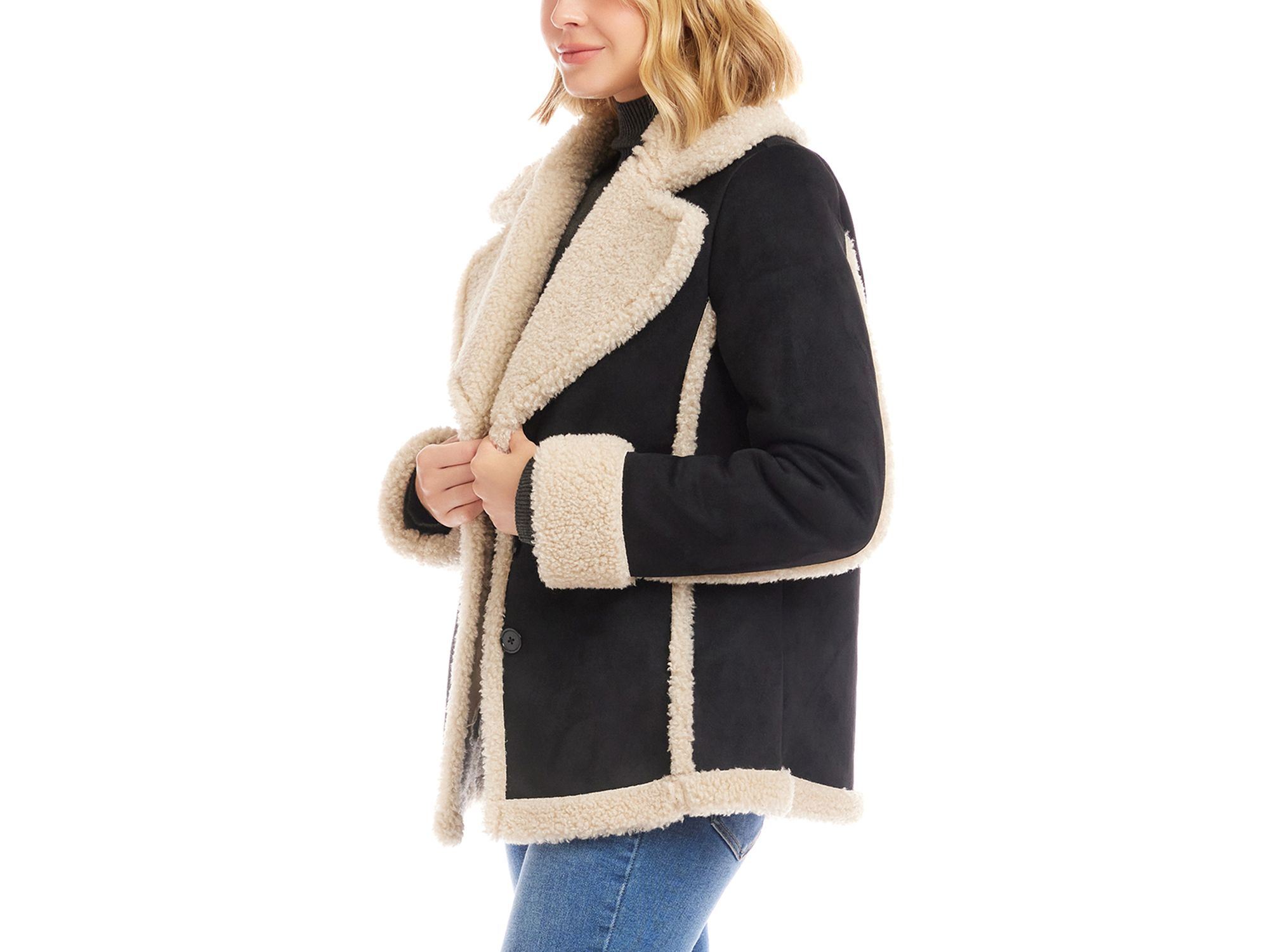 Faux Shearling Jacket — Image 6