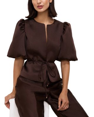 Ivy Satin Puff Sleeve Jacket