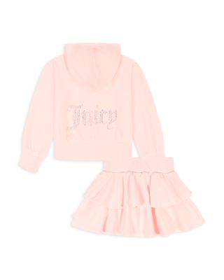 Girls' Velour Hoodie & Skirt Set - Little Kid
