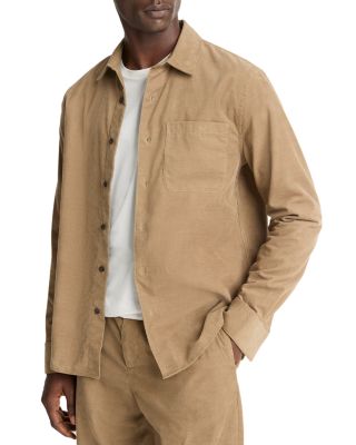 Long Sleeve Button Front Corduroy Shirt