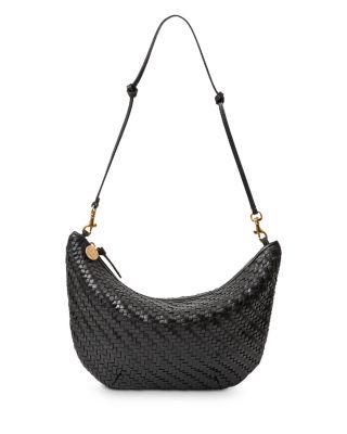 Lune Woven Leather Shoulder Bag