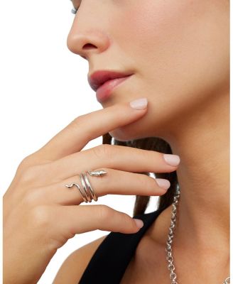  Sterling Silver Snake Wrap Ring