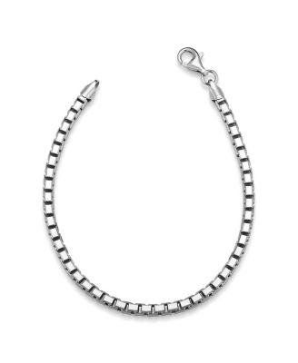  Sterling Silver Edge Bold Box Bracelet