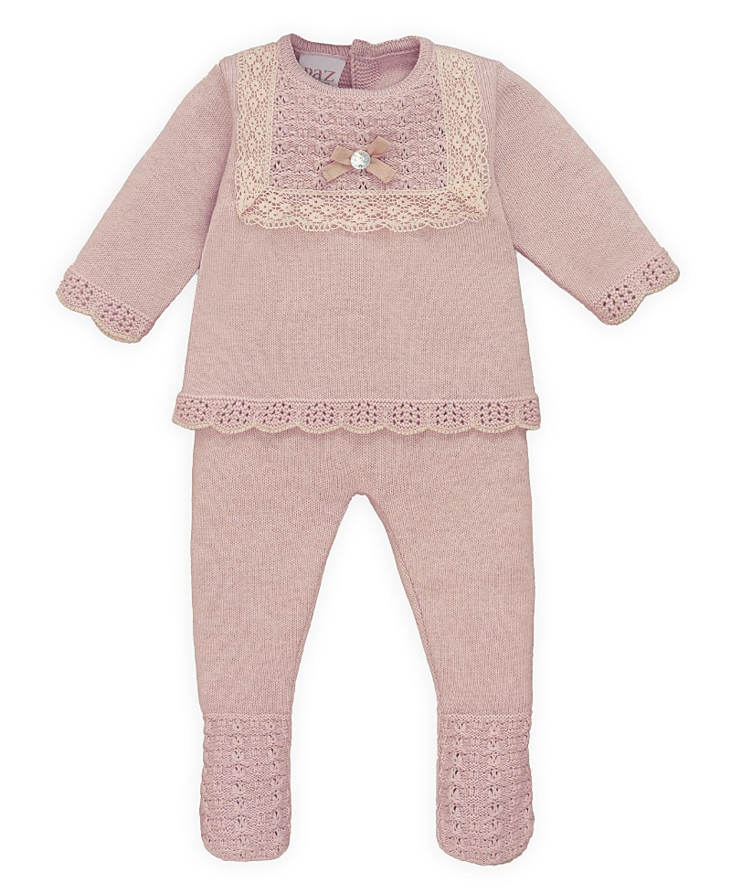 Paz Rodriguez Girls' Pascua Set - Baby In Pink