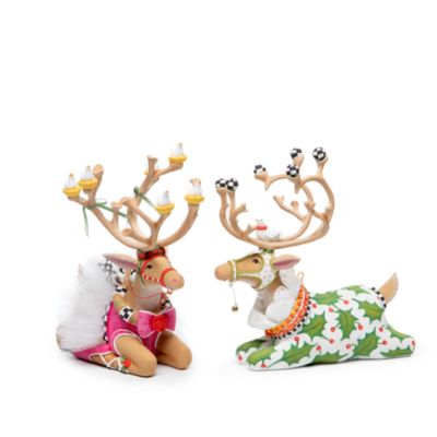 Patience Brewster Dash Away Sitting Dancer Reindeer Figure
