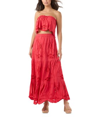 Heliconia Eyelet Maxi Skirt 