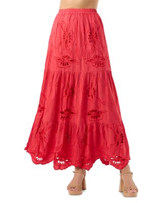 Heliconia Eyelet Maxi Skirt 