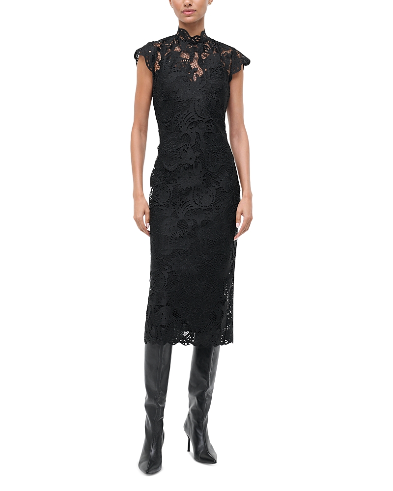 Staud Rosaline Lace Midi Dress