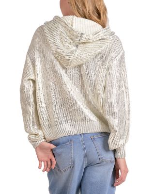 Metallic Threaded Hoodie