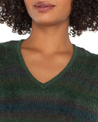 V Neck Cable Knit Sweater