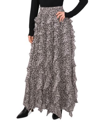 Corkscrew Ruffled Maxi Skirt