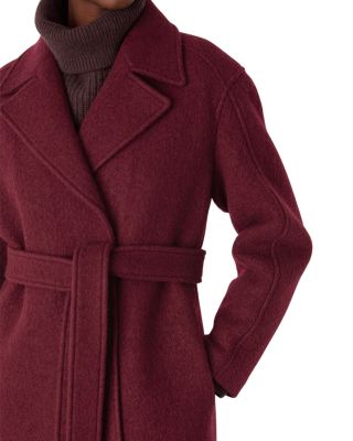 Long Belted Wool Coat 