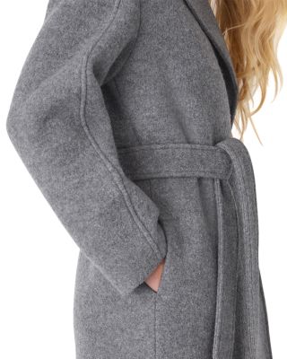 Long Belted Wool Coat 