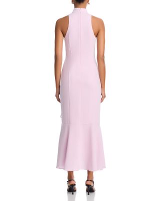 Crepe Rori Tie Waist Turtleneck Dress