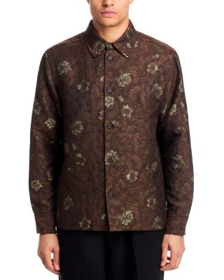 Kaleb Jacquard Button Front Overshirt