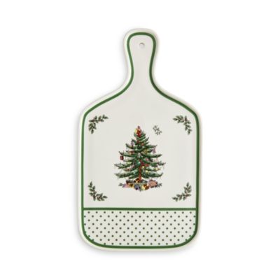 Christmas Tree Polka Dot Serving Board, 13.5"