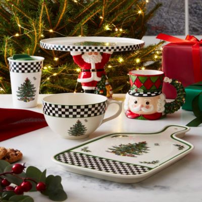 Christmas Tree Footed Treat Tray