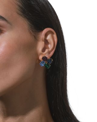Piccolo Crystal Square Mosaic Stud Earrings