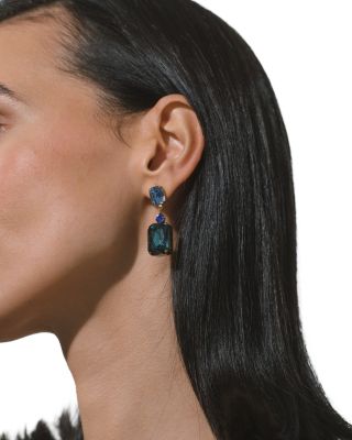 Justine Gemstone & Crystal Drop Earrings