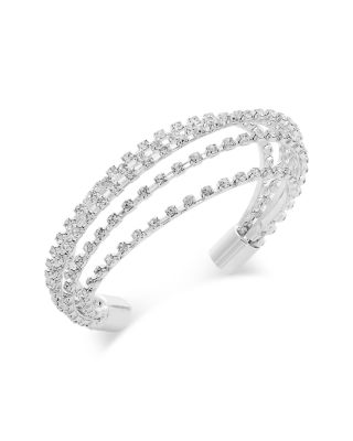 Rhinestone Multi Row Cuff Bracelet - Exclusive