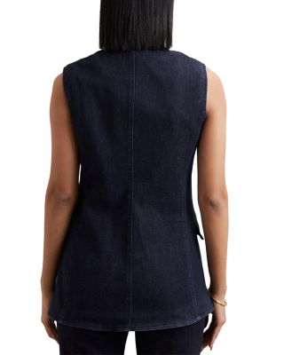 Athe Denim Long Line Waistcoat 
