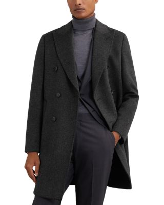 Timpano Wool Blend Regular Fit Double Breasted Overcoat
