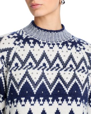 Studded Fair Isle Sweater - Exclusive