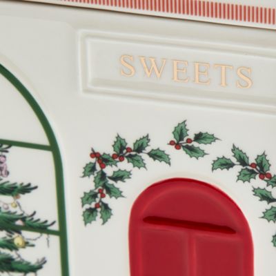 Christmas Tree Christmas Village Canister