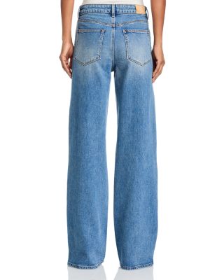 Sasha High Rise Wide Leg Jeans with Side Snaps in Cruising