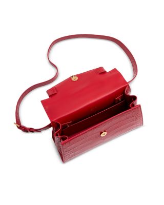 Medusa '95 Croc Embossed Leather Top Handle Bag 