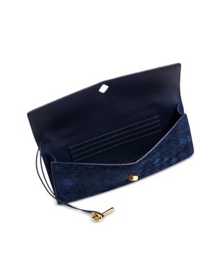 Andiamo Intrecciato Suede Clutch