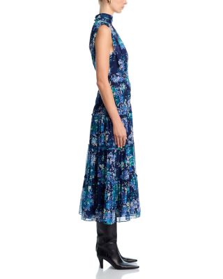 Junia Floral Tapestry High Neck Dress