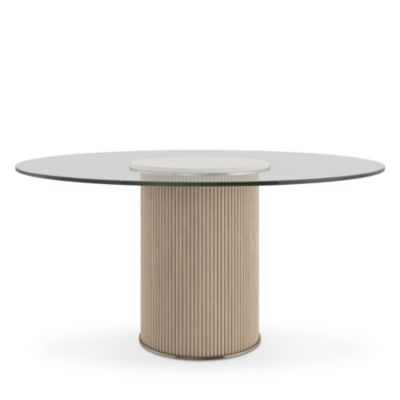 Rhythm Round Glass Top Dining Table