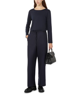 Floria Stretch Wool-Blend Flannel Trousers