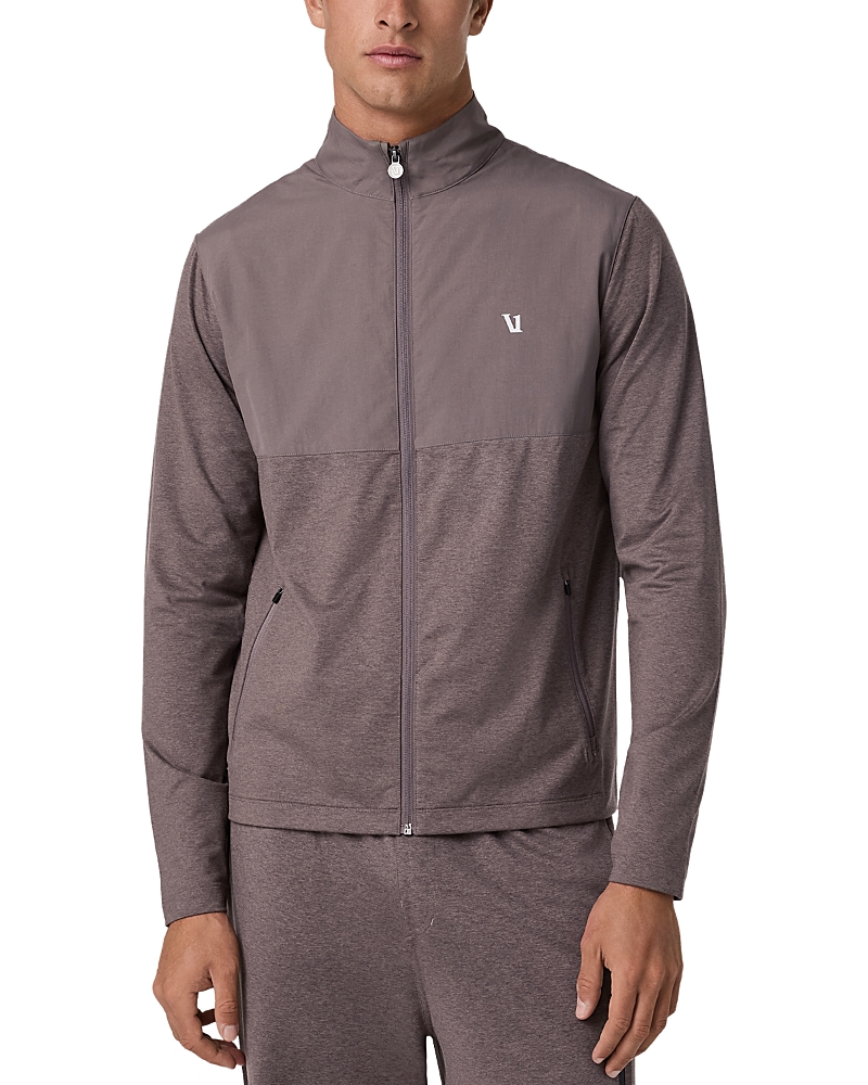 Vuori Sunday Element Hooded Track Jacket In Brown
